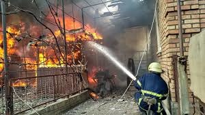 Пожар в частном жилом доме в Милютинском районе